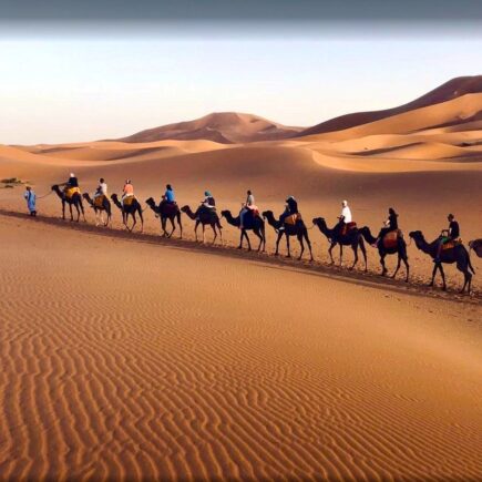 Multigenerational-Family-Sahara-Desert-Camel-Trekking