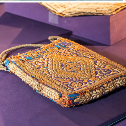Gold-thread-embroidered-prayer-bag-Jewish-Museum-Morocco-travel-blog