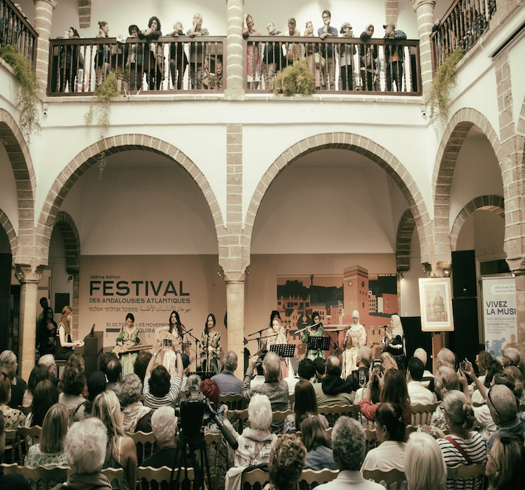 Musicians performing at the Essaouira Andalusian Festival in Morocco